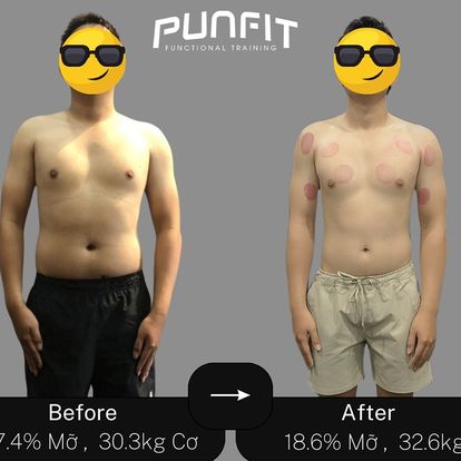 before after khách hàng PUNFIT